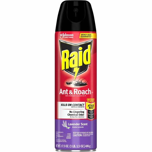 S.C. JOHNSON & SON, INC  Ant/Roach Spray, Lavender Scent,17.5oz,12/CT,Red