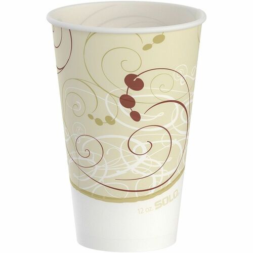 Solo Cup Company  Wax Coated Paper Cups, Cold, 12oz., 2000/CT, Beige