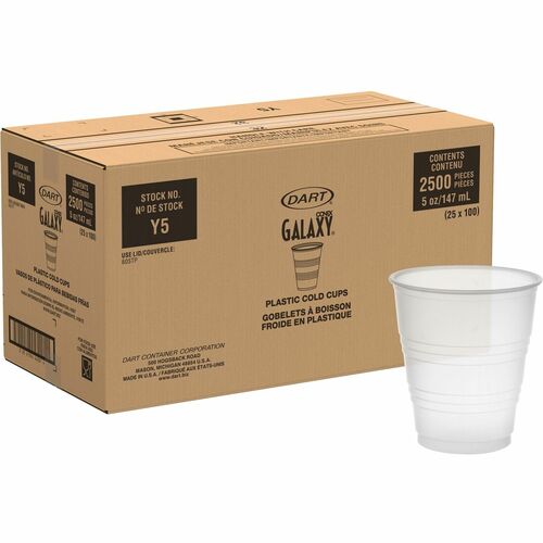 Solo Cup Company  Cold Cups, Plastic, 5oz., 2500/CT, Translucent