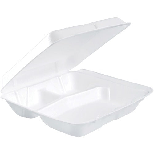 Dart Container Corp  Container, 3-Compart, 15-3/5"x19-9/10"x16-9/10", 200/CT, WE