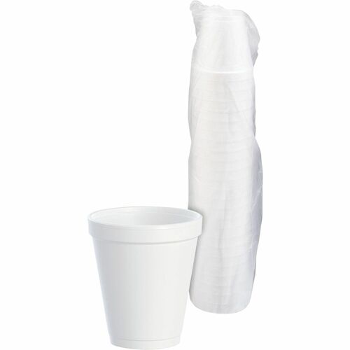Dart Container Corp  Cups, Hot/Cold, Foam, 8 oz, 25/PK, White