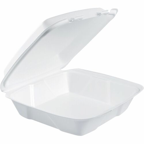 Dart Container Corp  1-Compart Tray, Large, 9"x9", 200/CT, White