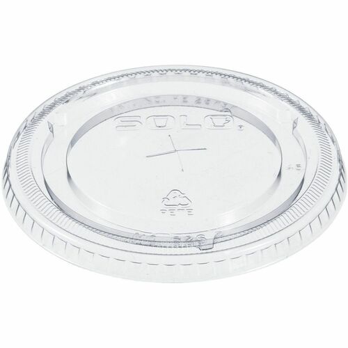 Solo Cup Company  Lid, Slotted, Straw, Flat, 1000/CT, Clear