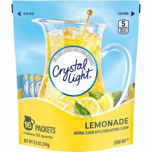 Green Rabbit  DrinkMix,CrystalLight,Lemonade,0.14ozPk,16PK/Pouch,1/CT,MI-GRR22000552