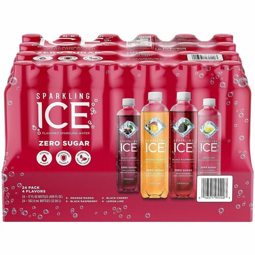 Green Rabbit  Water,Sparkling,VarietyPack,FruitFrenzy,17oz,24/PK,1/CT,MI-GRR22002383