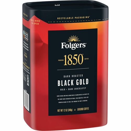 Folgers  Coffee, Ground, Black Gold,12oz,6/CT,Black-FOL12722CT