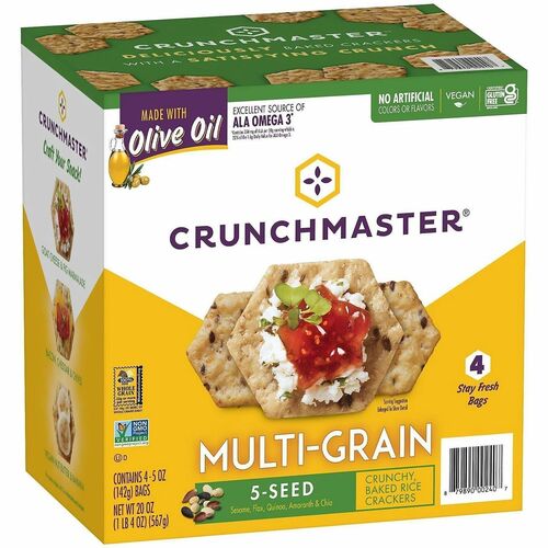 Green Rabbit  Crackers,Multi-Grain,5-Seed,GlutenFree,10oz,2Bags/BX,1/CT,MI-GRR22000757
