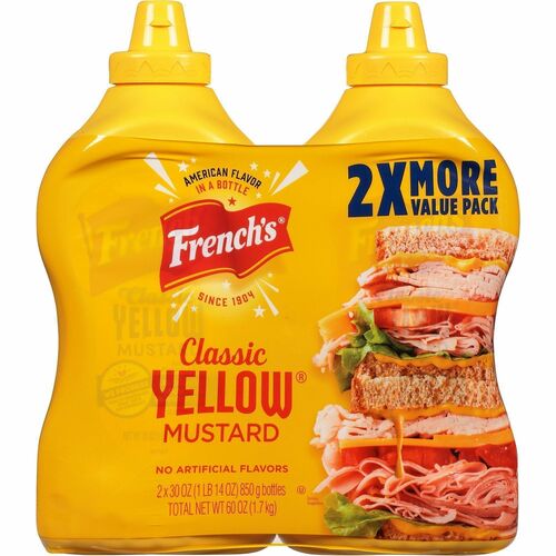 Green Rabbit  Mustard,Classic Yellow,30oz,2Bottles/PK,1/CT,Multi-GRR22000465