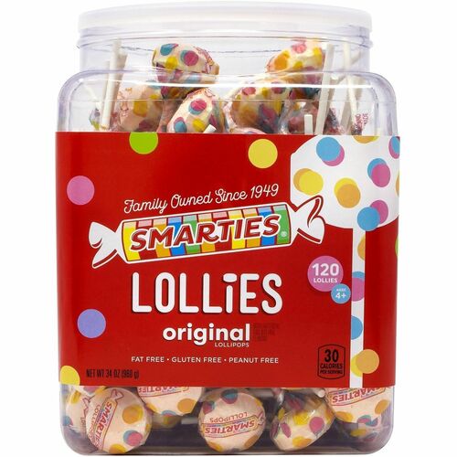 Green Rabbit  Candy,Lollipops,Smarties,Sweet&Tangy,120/Bag,1/CT,Multi-GRR20900013