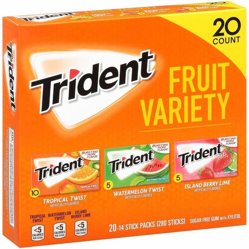 Green Rabbit  Gum,SugarFree,Xylitol,AsstFlavor,14Pieces/PK,20PK/BX,1/CT,MI-GRR22000891