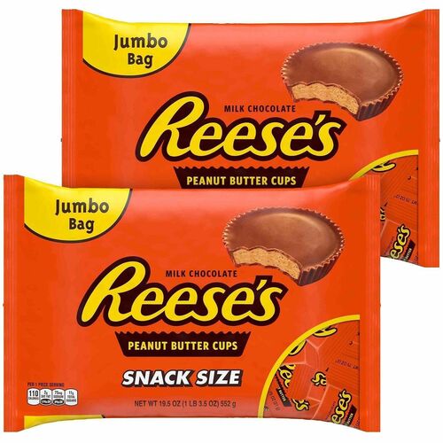 Green Rabbit  Candy,Reese'sCups,MilkChoc,SnackSize,19.5oz,2/BG/PK,1/CT,MI-GRR60004058