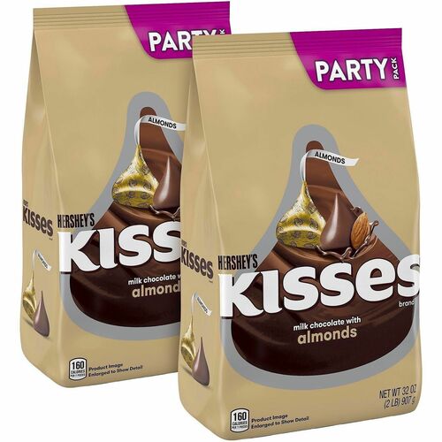 Green Rabbit  Candy,Kisses,MilkChocolate/Almond,IndivWrapped,32oz,2/CT,MI-GRR60004091