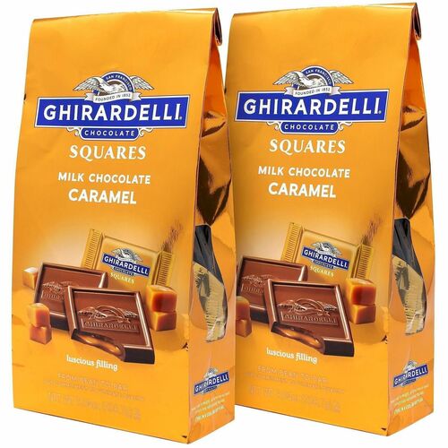 Green Rabbit  Candy,MilkChoc&Carml,Square,IndivWrppd,9.04oz,2BG/PK,1/CT,MI-GRR30001034