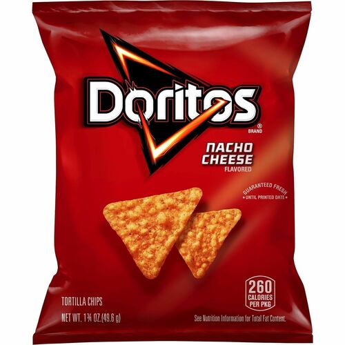 Pepsico-Frito Lay  Chips,Tortilla,Flavored,NachoCheese,1.75oz,64/CT,Red