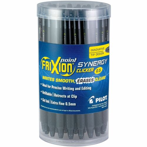 Pilot  Pens,Retract,Erasable,ThermoSens,Gel,XtraFine,0.5mm,25/PK,BK