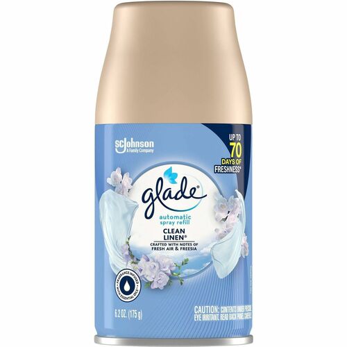 S.C. JOHNSON & SON, INC  Air Freshener Refill,f/AutoSpray,CleanLinen,6.2oz,6/CT,Clear