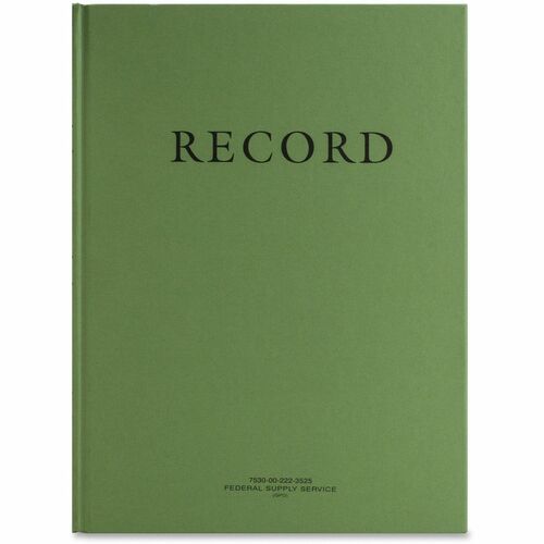 United Book Press  Book,f/Recording&Logging,Hardbound,RuledPages,8"x10.5",Green