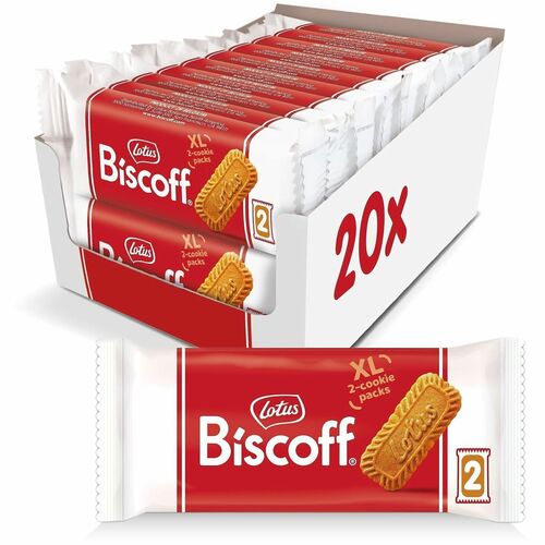 Lotus Biscoff  Cookies,Biscoff,Vegan,IndividuallyWrapped,2/PK,20/BX,Red
