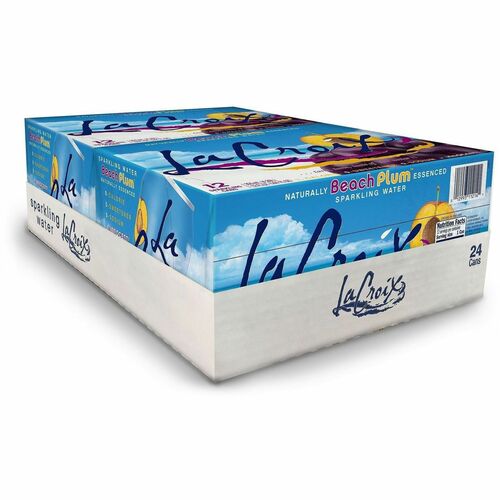 La Croix  Sparkling Water,Beach Plum,12oz,12Cans/PK,2/CT,Blue