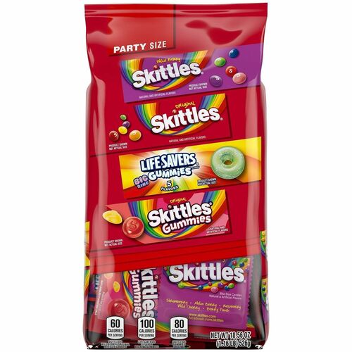 Mars, Inc  Candy,SkittlesVariety,ChewyCandies&Gummies,18.56oz,Red