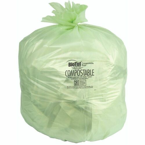 Heritage Bag Company  CanLiner,Bioplastic,33Gal,0.9mil,33"x39",200/BX,1/CT,Green-HERY6639TER01