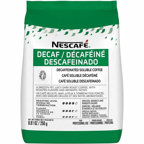 Nestle USA  Coffee,Decaf,Soluble,MicroRoasted,Dark,Ground,250g,Brown