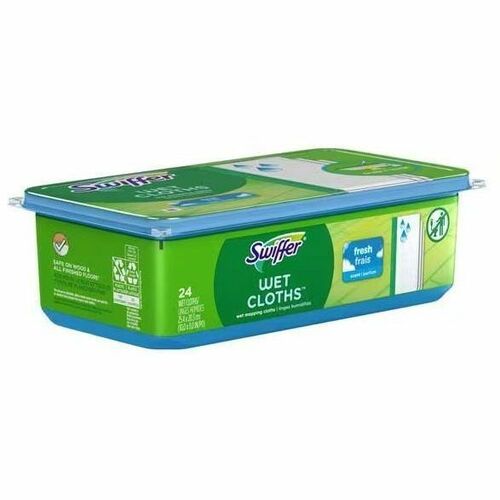 Procter & Gamble Commercial  Swiffer Wet Cloths,Sweeper,Disposable,24/PK,WE