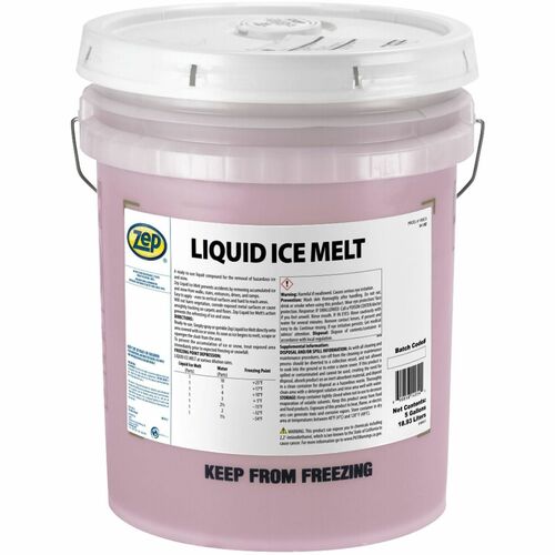 Zep Commercial  De-Icer,Liquid,f/Ice&Snow,NonCorrosive,5Gallon,Pink