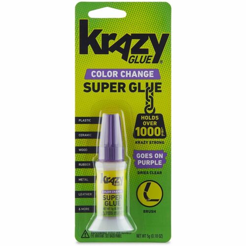 Grenwood Brand  SuperGlue,ColorChanging,BrushApplicator,Liquid,5g,Clear-GWBKG98848R