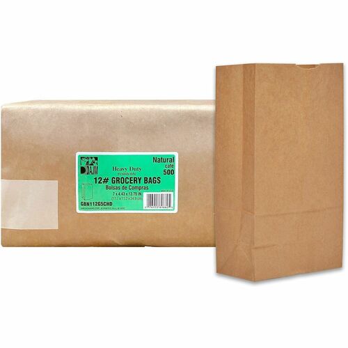 Ajm Packaging Corporation  Grocery Bags,Hvy-Dty,Paper,No.12,Squat,SelfStand,500/CT,NLKT