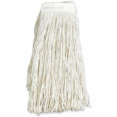 SKILCRAFT  Mophead, Cut-end, 4-Ply, 20 oz, 1-1/4"W Headband, Beige