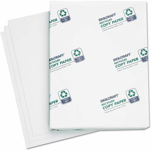 SKILCRAFT  FedWatermarkPaper,16lb,87Bright,8.5"x11",500Sh/RM,10RM/BX,WE
