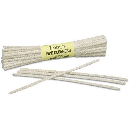 SKILCRAFT  Tobacco Pipe Cleaner, 6 x 1, Wire/Cotton, White, 24/Box