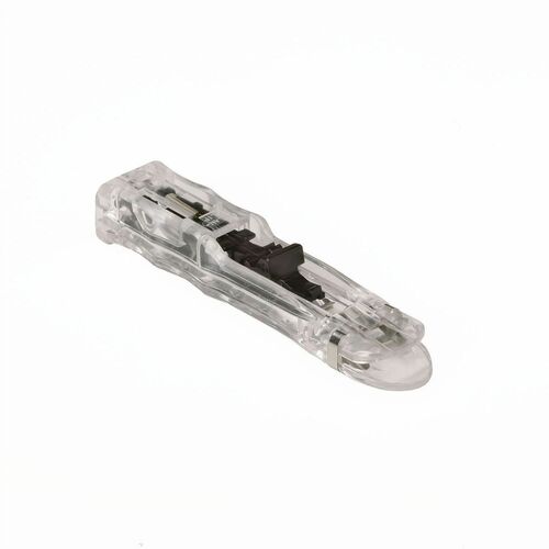 SKILCRAFT  Clam Clip Dispenser, w/8 Clips,20-Sht Cap., 1 Dozen,Small, BK/Clear