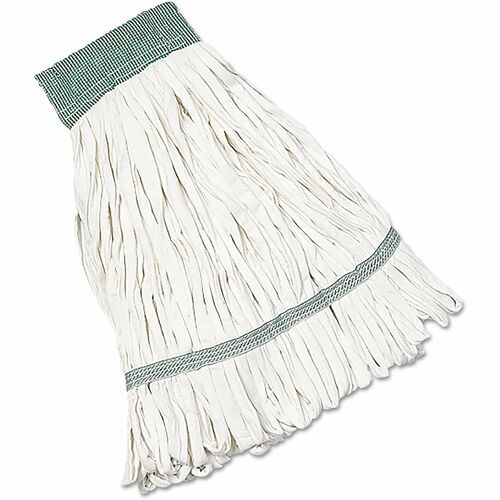 SKILCRAFT  Rough-N-Ready Looped End Mop Head, Medium, White
