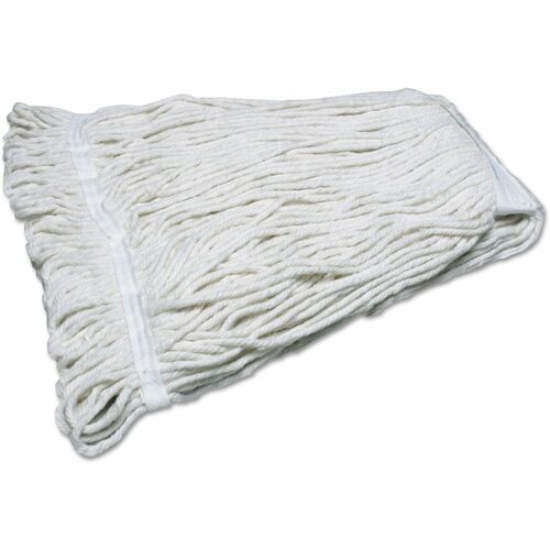 SKILCRAFT  Looped End Mop Head, 6.5 x 16.5, Natural