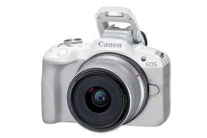 Canon EOS R50 Mirrorless Camera with 18-45mm Lens MILC 24.2 MP CMOS 6000 x 4000 pixels White