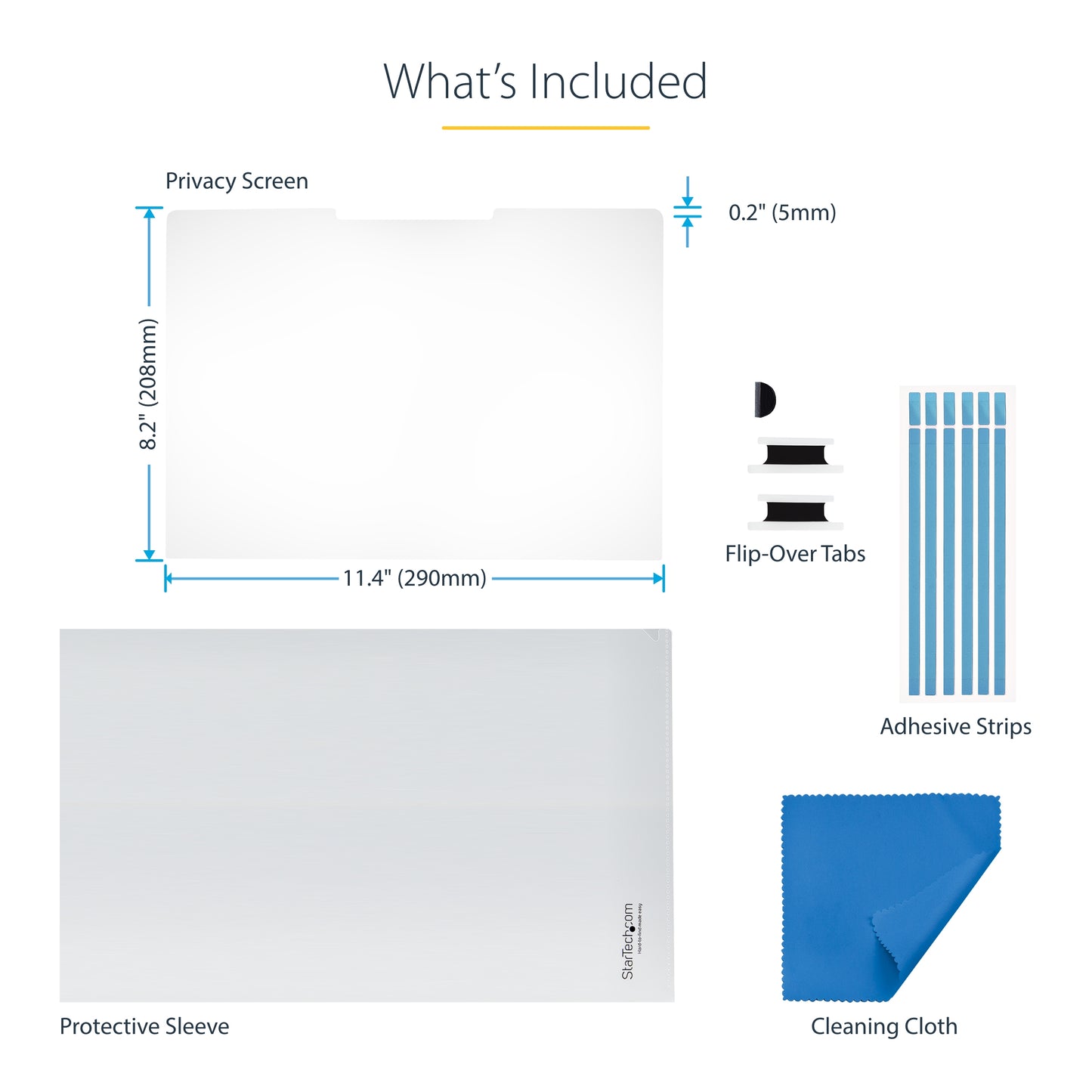 StarTech.com 135CT-PRIVACY-SCREEN display privacy filters 13.5" Laptop Frameless display privacy filter