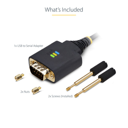 StarTech.com 1P10FFC-USB-SERIAL serial cable Black 118.1" (3 m) USB Type-A DB-9
