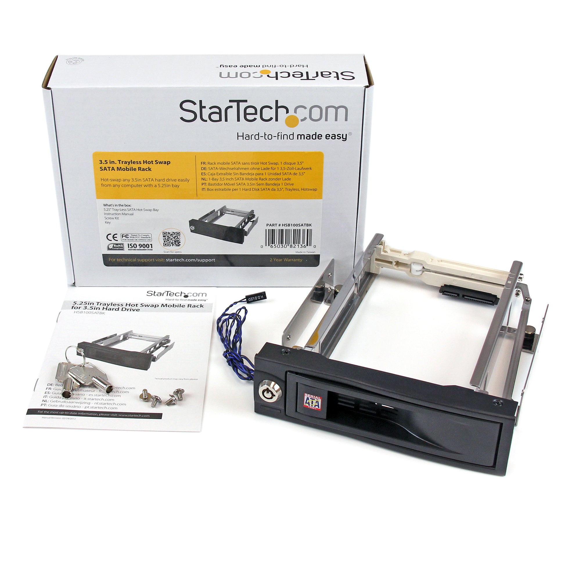 StarTech.com HSB100SATBK drive bay panel 5.25" Bezel panel Black
