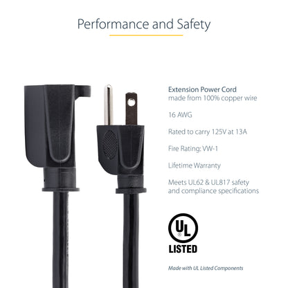 StarTech.com PAC10125 power cable Black 300" (7.62 m) NEMA 5-15P NEMA 5-15R