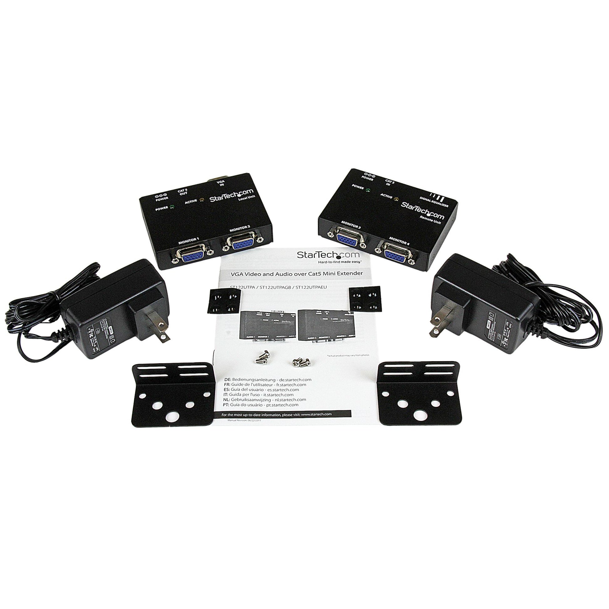 StarTech.com ST121UTP AV extender AV transmitter & receiver Black
