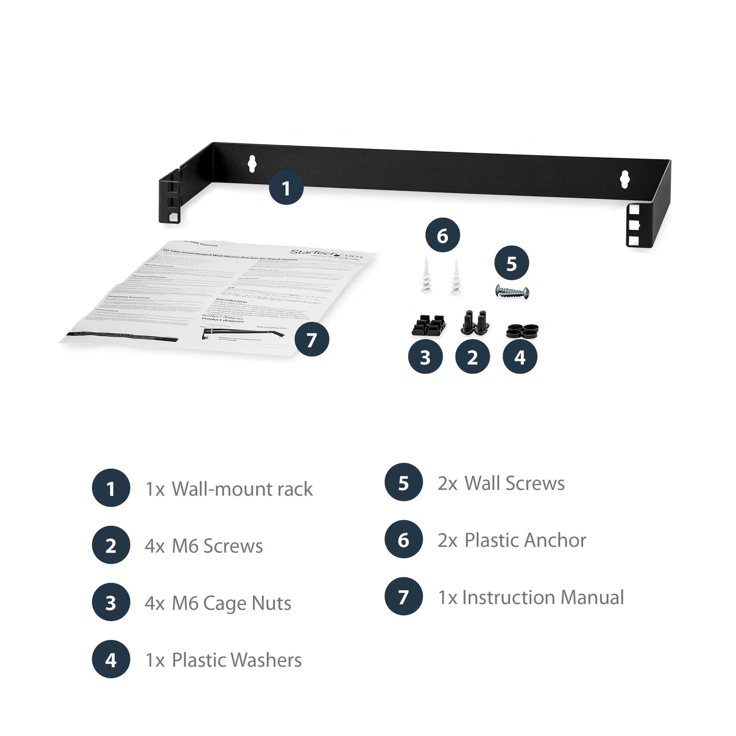 StarTech.com WALLMOUNTH1 rack accessory Wall mounted rack