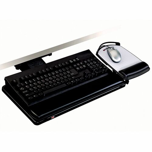 3M  Keyboard Manager Platform, Adjusts,19-1/2"x10-1/2",BK