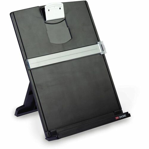3M  Desktop Document Holder, 9-2/3"x2"x12-1/8", Black/Silver
