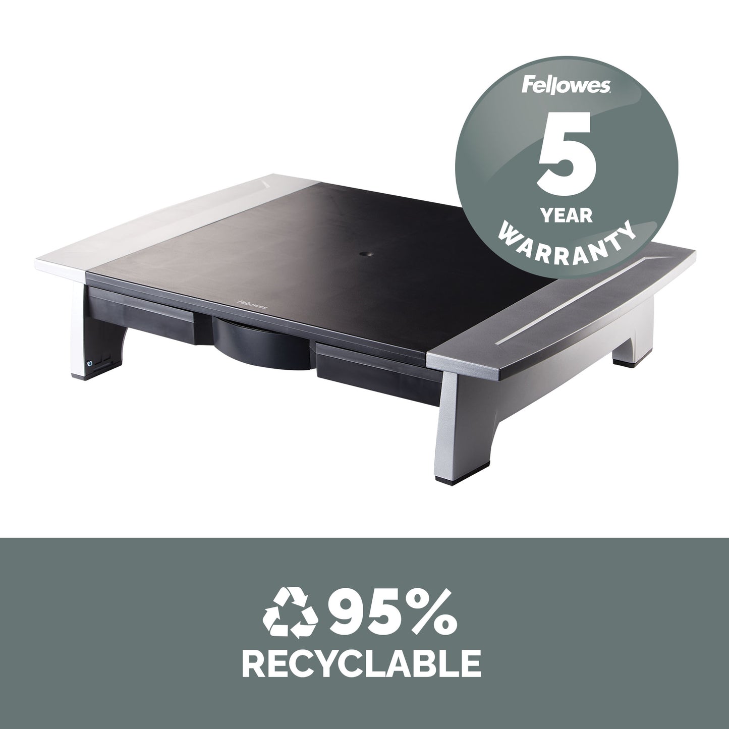 Fellowes Office Suites 28" Desk Black, Silver
