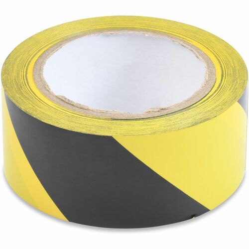 Tatco  Aisle Marking Hazard Tape, 2"x108', Yellow/Black