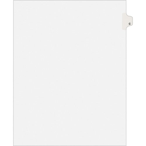 Avery  Legal Dividers w/Letter "C", Side Tab, 8-1/2"x11", 25/PK