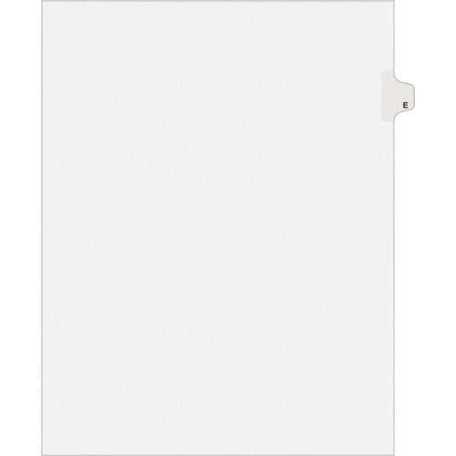 Avery  Legal Dividers w/Letter "E", Side Tab, 8-1/2"x11", 25/PK