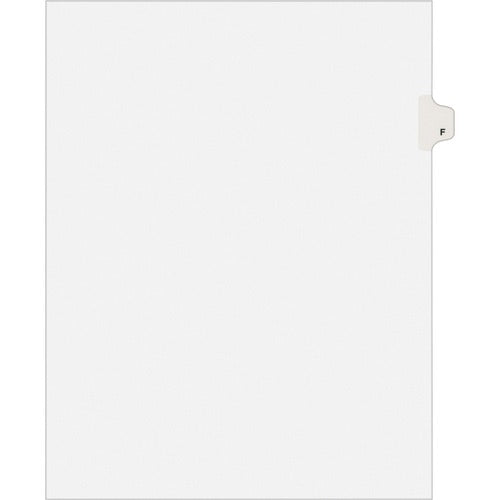 Avery  Legal Dividers w/Letter "F", Side Tab, 8-1/2"x11", 25/PK